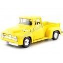 Cochesdemetal.es 1955 Ford F-100 Pickup Light Yellow 1:24 Motor Max 79341