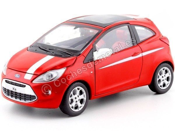 Cochesdemetal.es 2008 Ford KA Red/White 1:24 Motor Max 73382