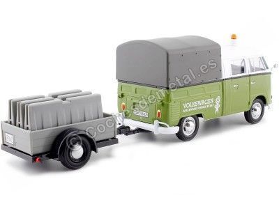 CARSDEMETAL.ES 1967 Volkswagen Type 2 T1 Double Pickup Cab avec Remor Road Service 1:24 MAX 79676 MOTEUR 79676 2