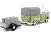 CARSDEMETAL.ES 1967 Volkswagen Type 2 T1 Double Pickup Cab avec Remor Road Service 1:24 MAX 79676 MOTEUR 79676