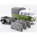 CARSDEMETAL.ES 1967 Volkswagen Type 2 T1 Double Pickup Cab avec Remor Road Service 1:24 MAX 79676 MOTEUR 79676