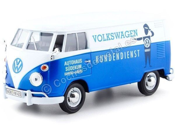 Cochesdemetal.es 1967 Volkswagen Type 2 T1 Livraison de "Kundenienst" 1:24 MOTOR MAX 79573