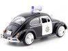 Cochesdemetal.es 1966 Volkswagen Beetle Police noir / blanc 1:24 Motor Max 79578