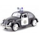 Cochesdemetal.es 1966 Volkswagen Beetle Police noir / blanc 1:24 Motor Max 79578