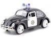 Cochesdemetal.es 1966 Volkswagen Beetle Police noir / blanc 1:24 Motor Max 79578