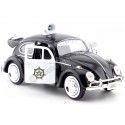 Cochesdemetal.es 1966 Volkswagen Beetle Police noir / blanc 1:24 Motor Max 79578