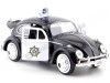 Cochesdemetal.es 1966 Volkswagen Beetle Police Black/White 1:24 Motor Max 79578
