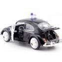 Cochesdemetal.es 1966 Volkswagen Beetle Police noir / blanc 1:24 Motor Max 79578