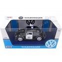 Cochesdemetal.es 1966 Volkswagen Beetle Police noir / blanc 1:24 Motor Max 79578