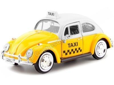 1966 Volkswagen Beetle Taxi Yellow 1:24 Motor Max 79577 Cochesdemetal.es