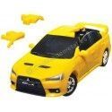 CARSDEMETAL.ES 2008 Mitsubishi Lancer Evolution x "Puzzle 3D de 65 pièces" Jaune 1:32 Happy Well 57140