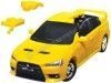 CARSDEMETAL.ES 2008 Mitsubishi Lancer Evolution x "Puzzle 3D de 65 pièces" Jaune 1:32 Happy Well 57140