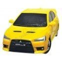 CARSDEMETAL.ES 2008 Mitsubishi Lancer Evolution x "Puzzle 3D de 65 pièces" Jaune 1:32 Happy Well 57140