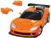 CARSDEMETAL.ES 2005 Chevrolet Corvette C6R "Puzzle 3d de 62 pièces" Orange 1:32 Happy Well 57150