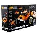 Cochesdemetal.es 2004 Hummer H2 Pickup "Puzle 3D de 70 piezas" Naranja 1:32 Happy Well 57100