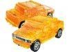 CARSDEMETAL.ES 2004 Hummer H2 Pickup "Puzzle 3D de 70 pièces" Orange Translucent 1:32 Happy Well 57101