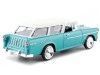 Cochesdemetal.es 1955 Chevy Bel Air Nomad Green / Beige 1:24 Motor Max 73248