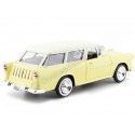 Cochesdemetal.es 1955 Chevy Bel Air Nomad Jaune / Beige 1:24 Motor Max 73248