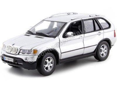 CARSDEMETAL.ES 2001 BMW X5 Gray métallique 1:24 MOTEUR MAX 73254