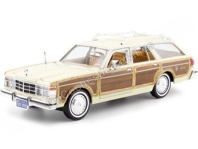 Cochesdemetal.es 1979 Chrysler Lebaron Town & Country Wagon Beige / Woody 1:24 Motor Max 73331