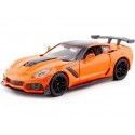 Cochesdemetal.es 2019 Chevrolet Corvette ZR1 Orange / Noir 1:24 MOTOR MAX 79356