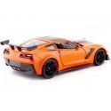 Cochesdemetal.es 2019 Chevrolet Corvette ZR1 Orange / Noir 1:24 MOTOR MAX 79356