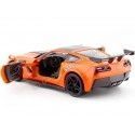 Cochesdemetal.es 2019 Chevrolet Corvette ZR1 Orange / Noir 1:24 MOTOR MAX 79356