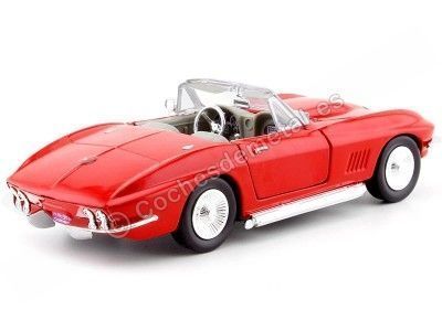 Cochesdemetal.es 1967 Chevrolet Corvette Convertible Red 1:24 Motor Max 73224 2