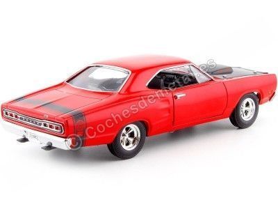 Cochesdemetal.es 1969 Dodge Coronet Super Bee Rojo / Negro 1:24 Motor Max 73315 2