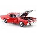 Cochesdemetal.es 1969 Dodge Coronet Super Bee Rojo / Negro 1:24 Motor Max 73315