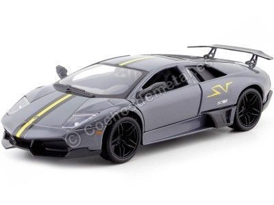 Cochesdetal.es 2010 Lamborghini Murcielago LP670-4 SV Gray 1:24 Motor Max 73350