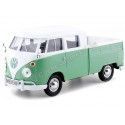 CARSDEMETAL.ES 1967 Volkswagen VW Type 2 T1 Pick-up à double cabine verte / blanc 1:24 Motor max 79343