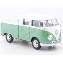 CARSDEMETAL.ES 1967 Volkswagen VW Type 2 T1 Pick-up à double cabine verte / blanc 1:24 Motor max 79343