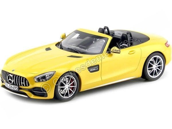 Cochesdemetal.es 2017 Mercedes-Benz AMG GT-C Roadster Metallic Yellow 1:18 Norev 183451