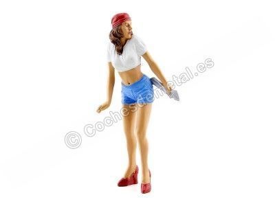 Figura de resina "Chica Mecánico Katie" 1:18 American Diorama 23862 Cochesdemetal.es