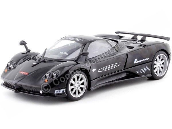 Cochesdemetal.es 2009 Pagani Zonda F nurburgring noir 1:24 moteur max 73783