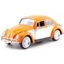 CARSDEMETAL.ES 1974 Volkswagen VW (Beetle) Beetle avec porte-orange / beige 1:24 Motor Max 7955