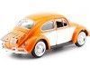 CARSDEMETAL.ES 1974 Volkswagen VW (Beetle) Beetle avec porte-orange / beige 1:24 Motor Max 7955