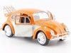 CARSDEMETAL.ES 1974 Volkswagen VW (Beetle) Beetle avec porte-orange / beige 1:24 Motor Max 7955