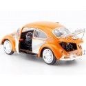 CARSDEMETAL.ES 1974 Volkswagen VW (Beetle) Beetle avec porte-orange / beige 1:24 Motor Max 7955