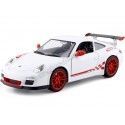 Cochesdemetal.es 2010 Porsche 911 (997) GT3 RS Mark 2 White/Red 1:24 Lucky Diecast 24213