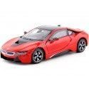 Cochesdemetal.es 2019 BMW i8 Coupe Rojo/Negro 1:24 Rastar 56500