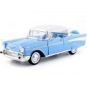 Cochesdemetal.es 1957 Chevrolet Bel Air Hard Top Azul/Blanco 1:18 Signature 92109