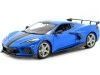 Cochesdemetal.es 2020 Chevrolet Corvette Stingray Coupe High Wing Blue/Black 1:18 Maisto 31455