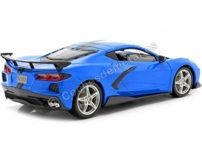 Cochesdemetal.es 2020 Chevrolet Corvette Stingray Coupe High Wing Blue/Black 1:18 Maisto 31455 2