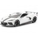 Cochesdemetal.es 2020 Chevrolet Corvette Stingray Coupe High Wing White/Black 1:18 Maisto 31455