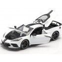 Cochesdemetal.es 2020 Chevrolet Corvette Stingray Coupé High Wing White / Black 1:18 MAISTO 31455