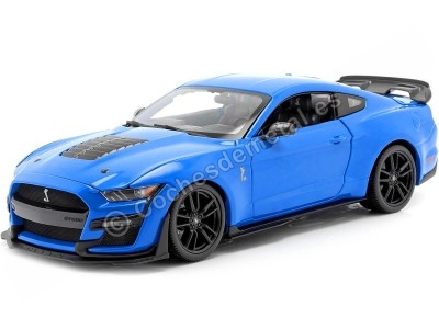 Cochesdemetal.es 2020 Ford Mustang Shelby GT500 Azul Eléctrico 1:18 Maisto 31452