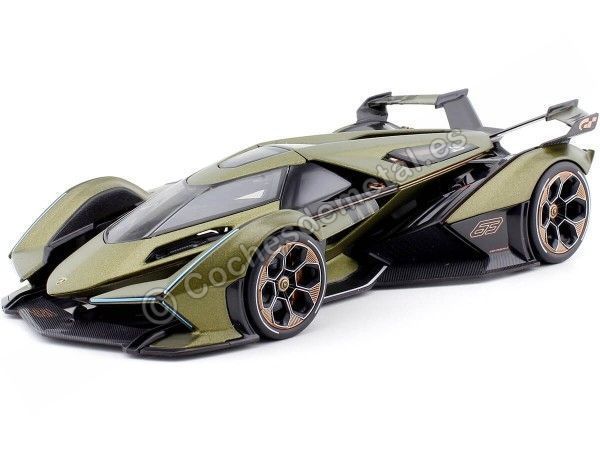 Cochesdemetal.es 2021 Lamborghini Lambo V12 Vision Gran Turismo Verde 1:18 Maisto 31454