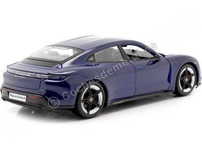 Cochesdemetal.es 2021 Porsche Taycan Turbo S Azul 1:24 Bburago 21098 2